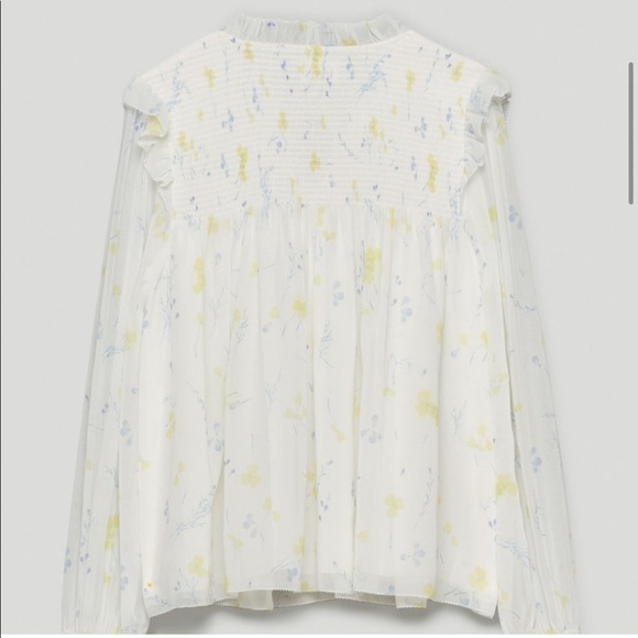 Aritzia Wilfred Castello Chiffon ruffle blouse S - Picture 5 of 10